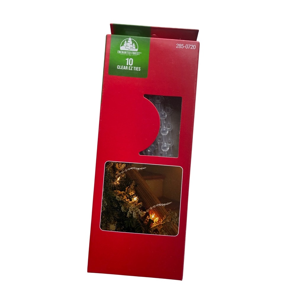 New Enchanted Forest Clear EZ Ties 50 Count Clear Christmas Garland Five Boxes